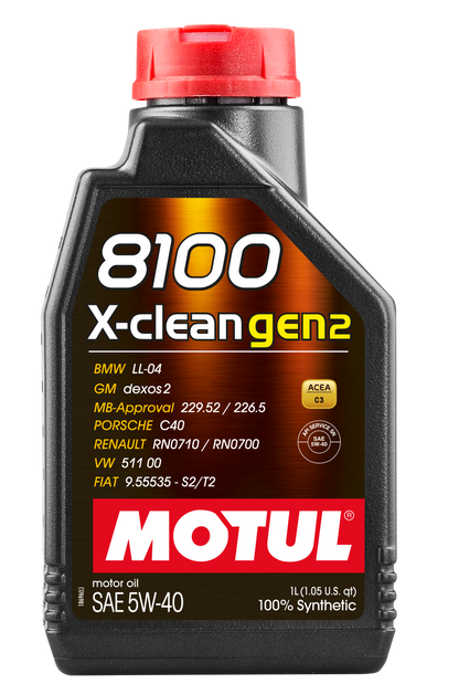 Motul 8100 X-CLEAN GEN2 5W-40 12X1L