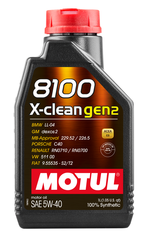 Motul 8100 X-CLEAN GEN2 5W-40 12X1L