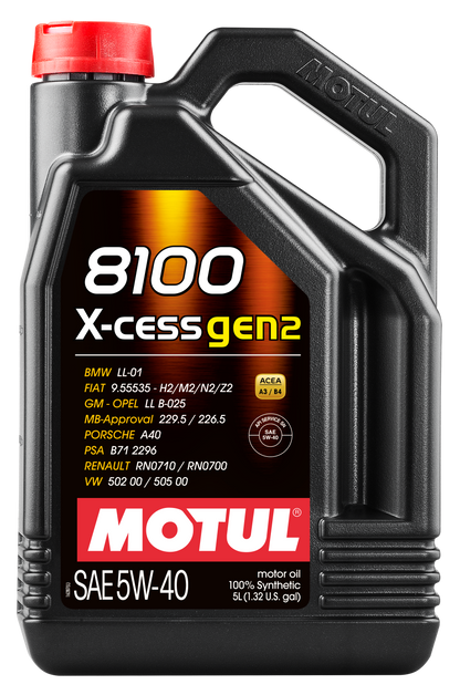 Motul 8100 X-CESS GEN2 5W-40 4X5L